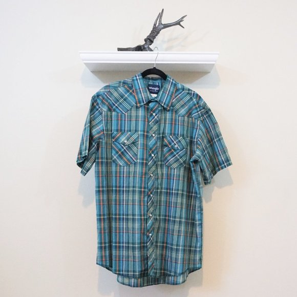 Wrangler Other - Vintage Plaid Wrangler Short Sleeve Shirts